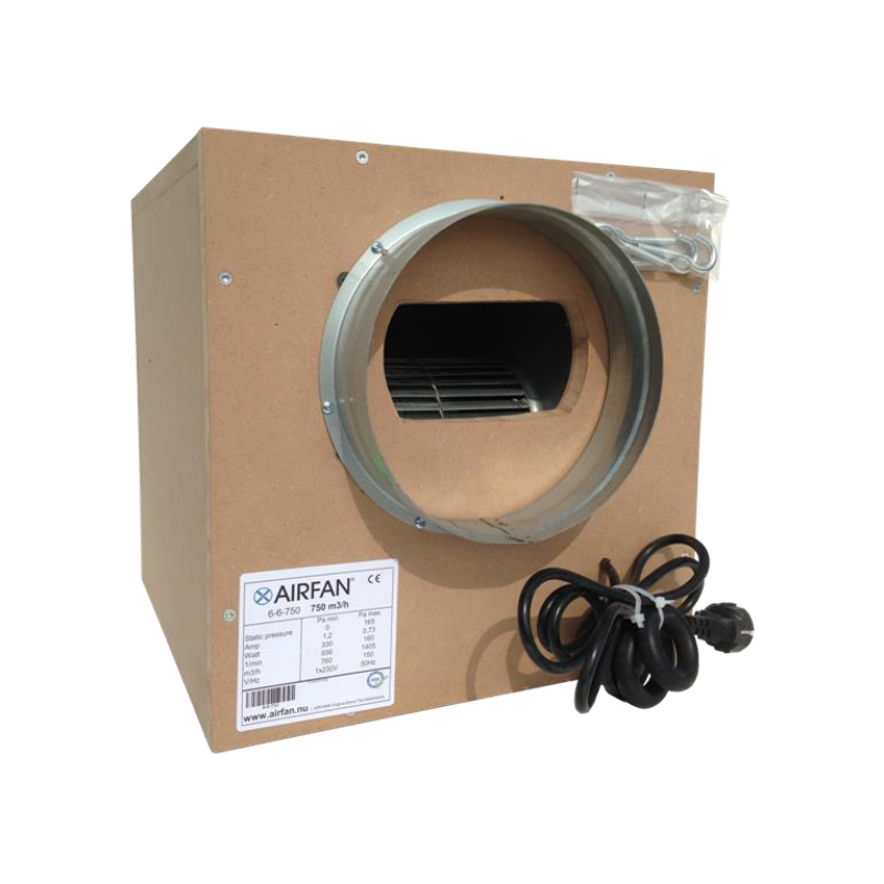 Extractor Insonorizado AirFan ISO-Box 125/125 (250m3/h)