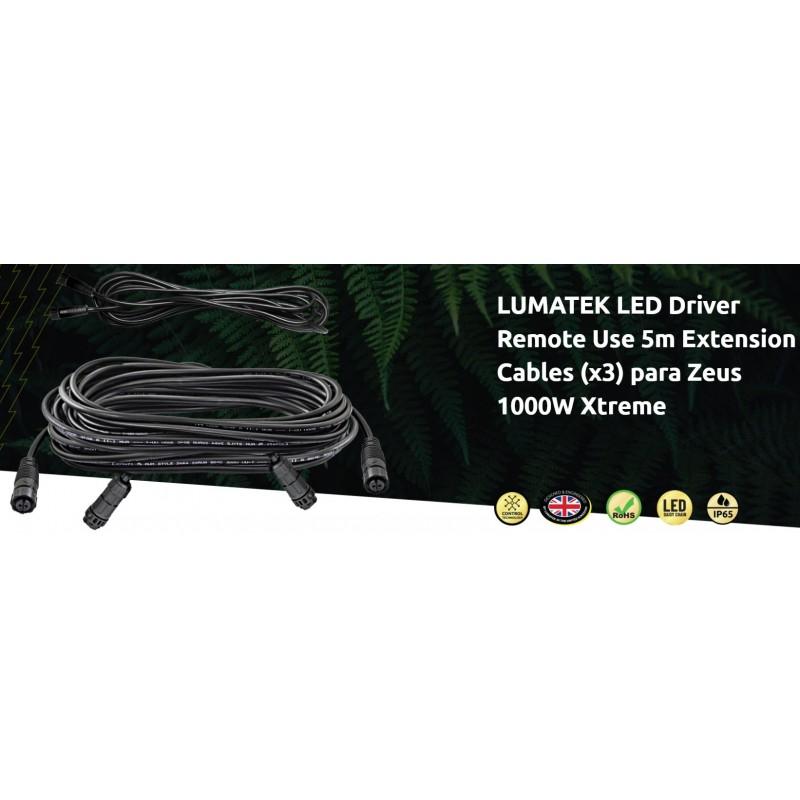 Cable Lumatek LED Driver Remote Use 5m Extension Cables (x3) para Zeus 1000W Xtreme