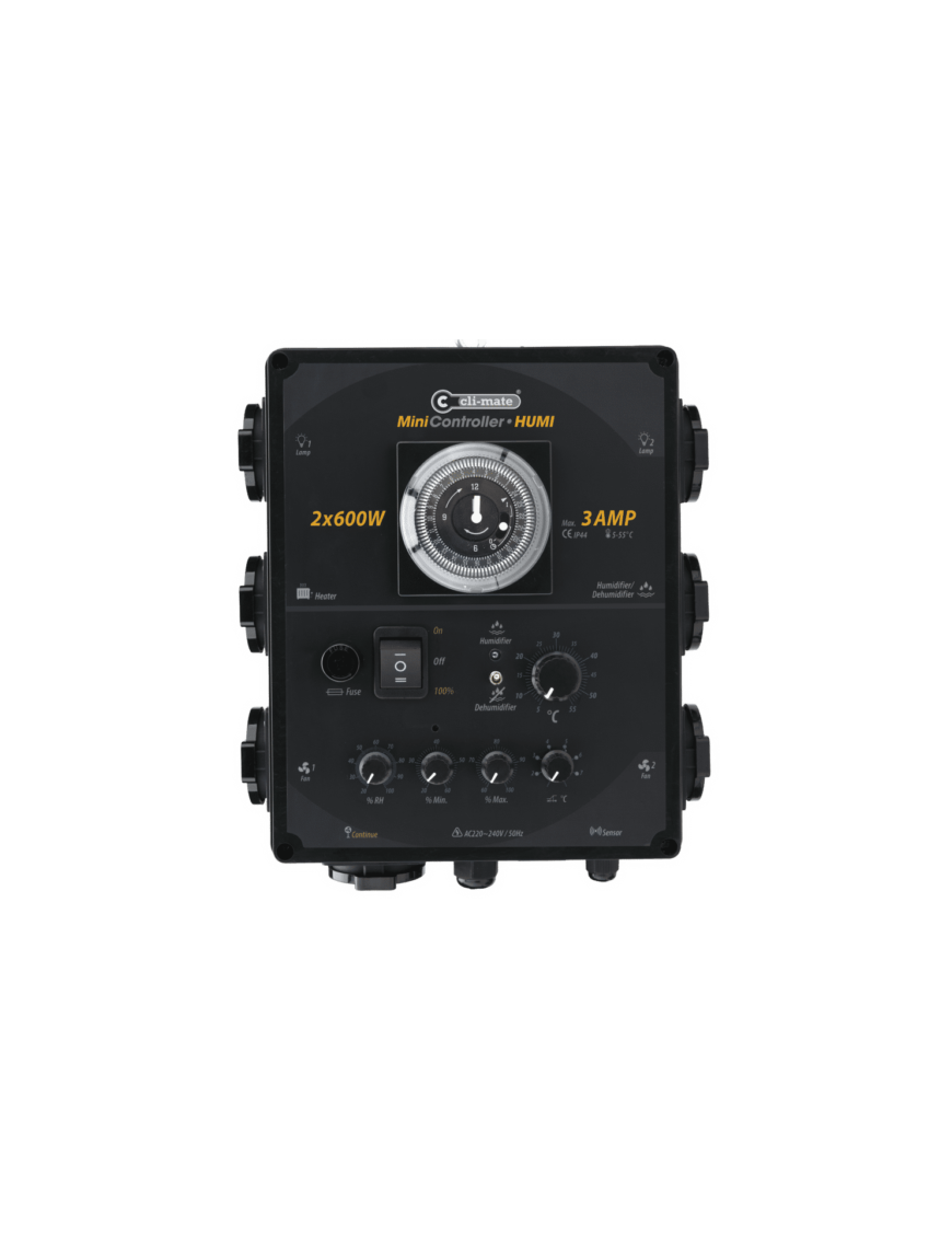 Temporizador Mini-Controller Humi Cli-Mate 2x600w + 3 Amp