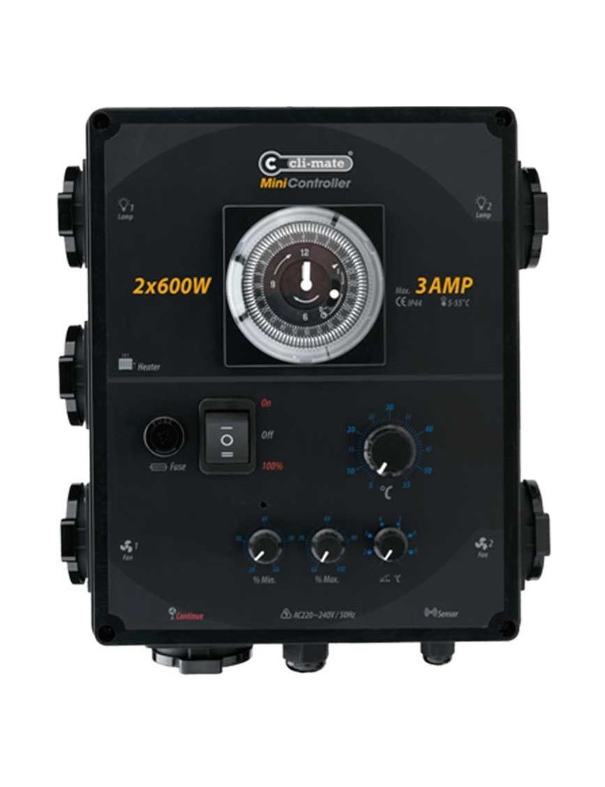 Temporizador Mini-Controller Cli-Mate 2x600w + 3 Amp