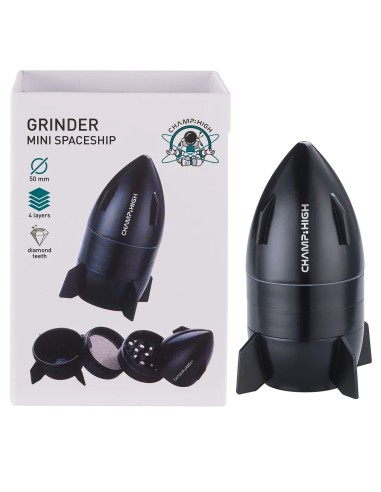 Grinder Champ High Mini Spaceship 50mm Negro