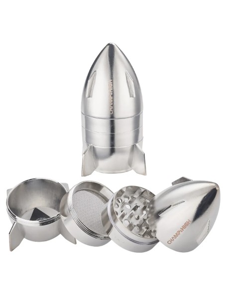 Grinder Champ High Mini Spaceship 50mm Plata