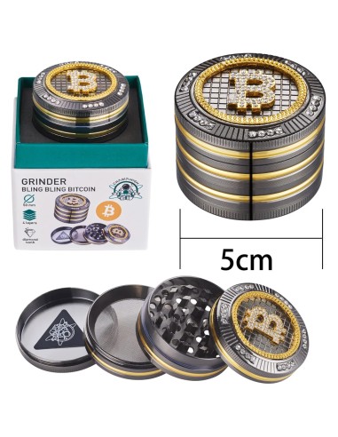 Grinder Champ High Bling Bling Bitcoin 50mm