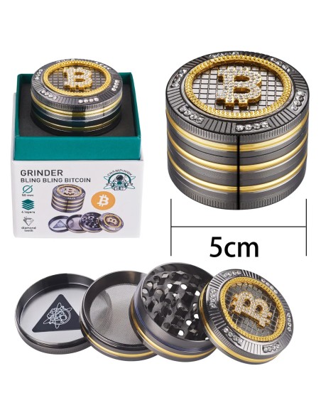 Grinder Champ High Bling Bling Bitcoin 50mm